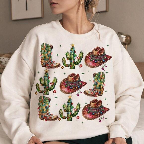 Other - Howdy Chrsitmas Season Western Retro Files Howdy Sweatshirt Xmas Christmas